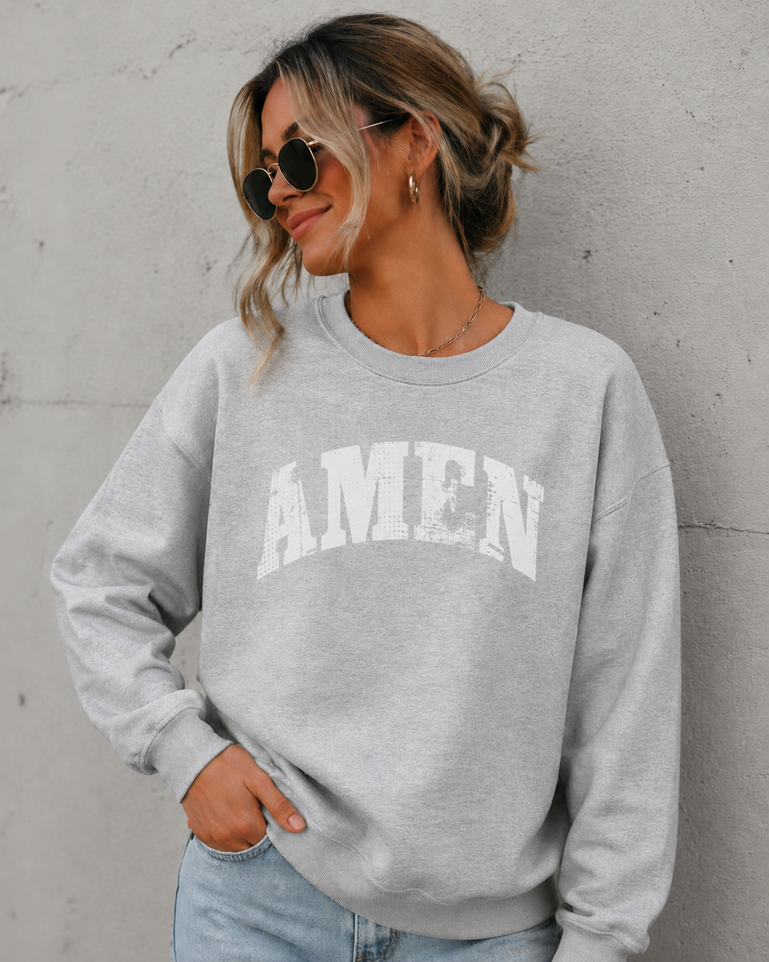 Amen Graphic Crewneck Sweatshirt