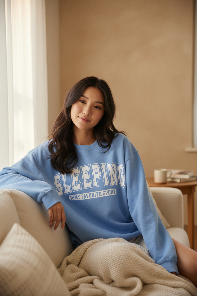 Sleeping Is My Favorite Sport Crewneck Sweatshirt