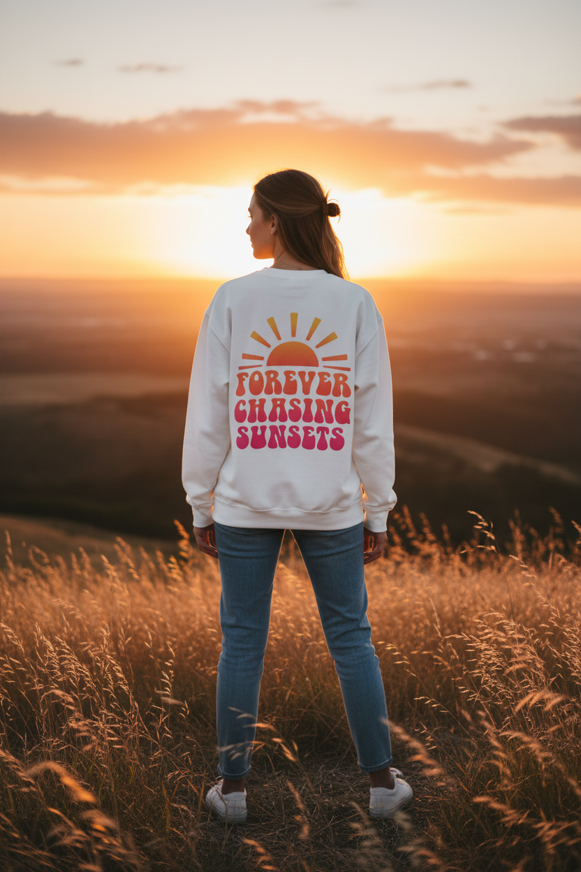 Forever Chasing Sunsets Graphic Sweatshirt