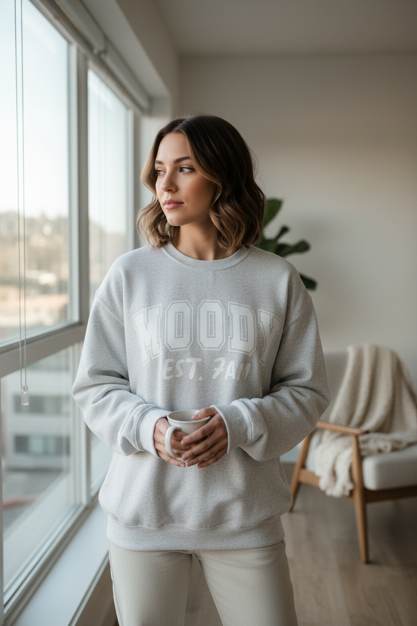 Moody Est. 7AM Crewneck Sweatshirt
