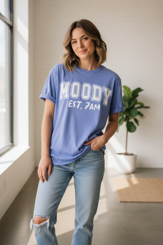 Moody Est. 7AM Graphic Tee