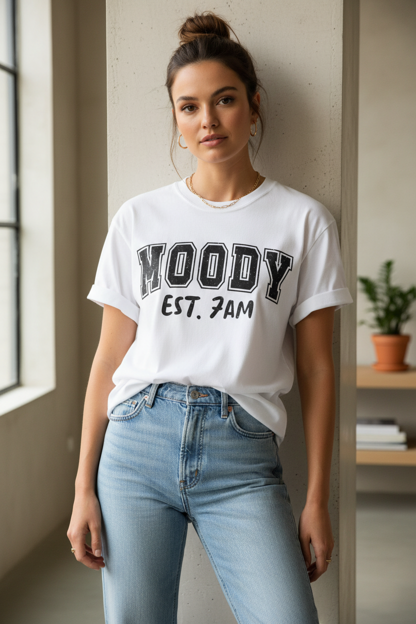 Moody Est. 7AM Graphic Tee