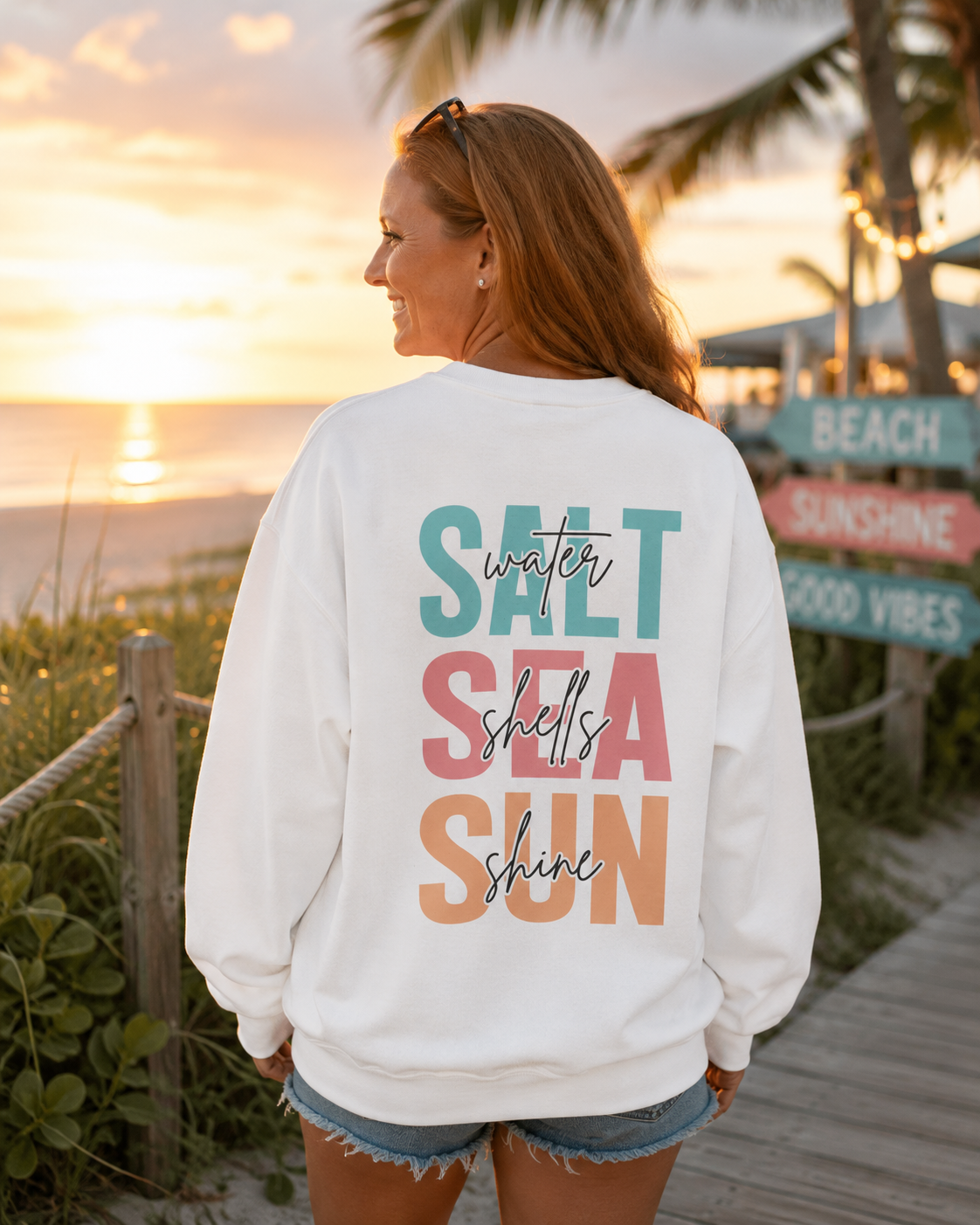 The Salt Water Shells Sun Crewneck Sweatshirt