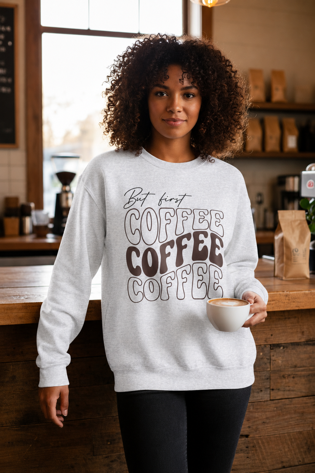 But First, Coffee Crewneck Sweatshirt