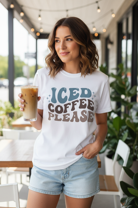 Iced Coffee Please Graphic Tee