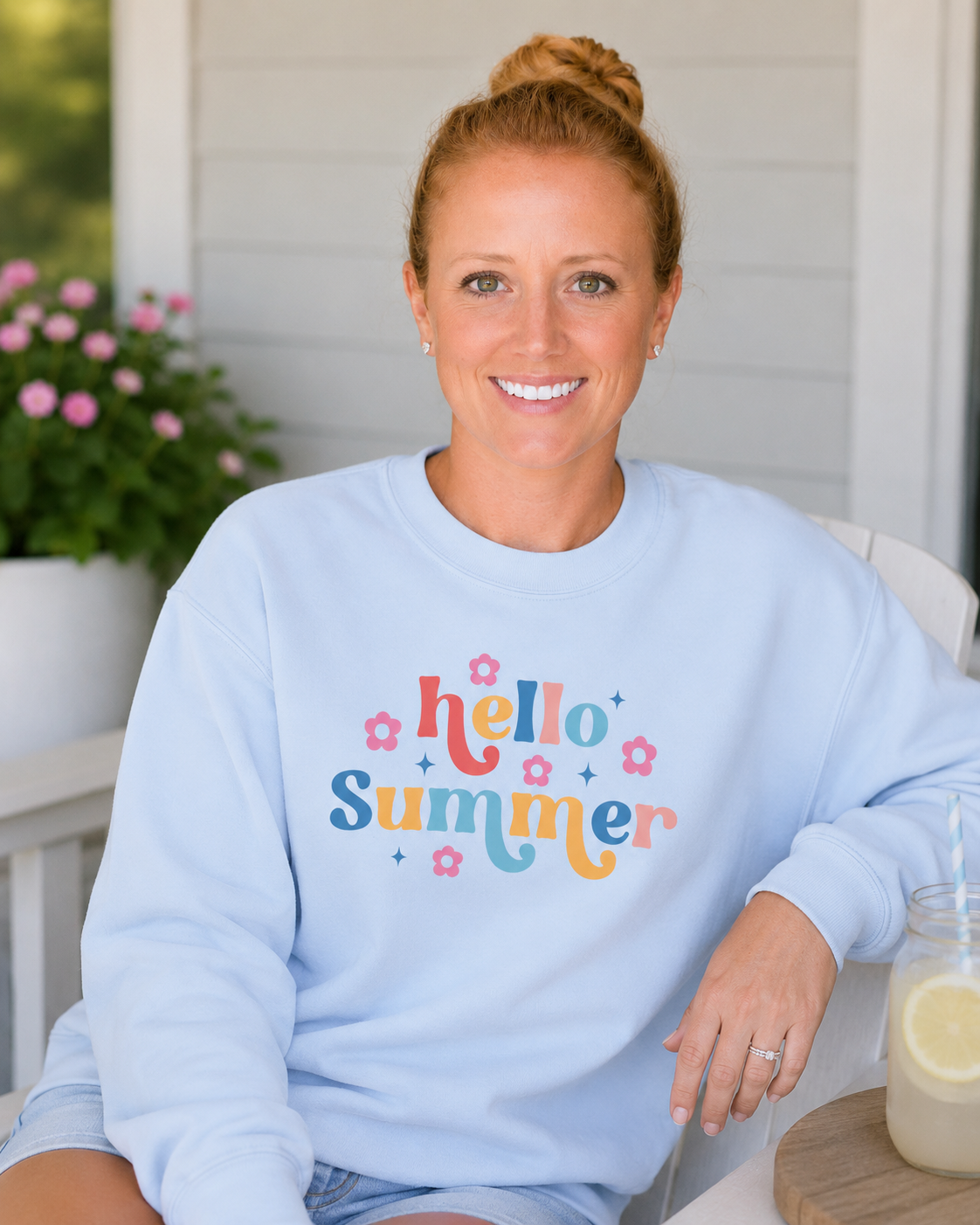 Hello Summer Crewneck Sweatshirt