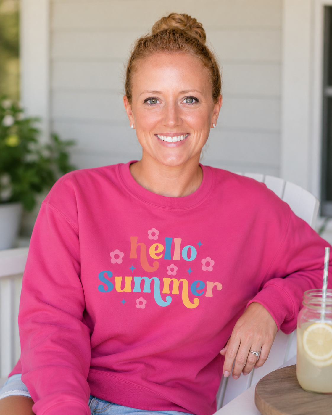 Hello Summer Crewneck Sweatshirt