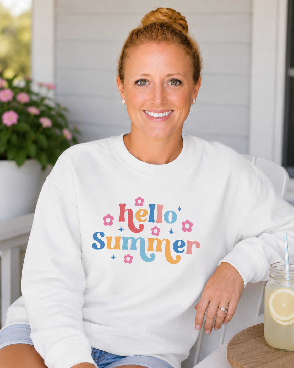 Hello Summer Crewneck Sweatshirt