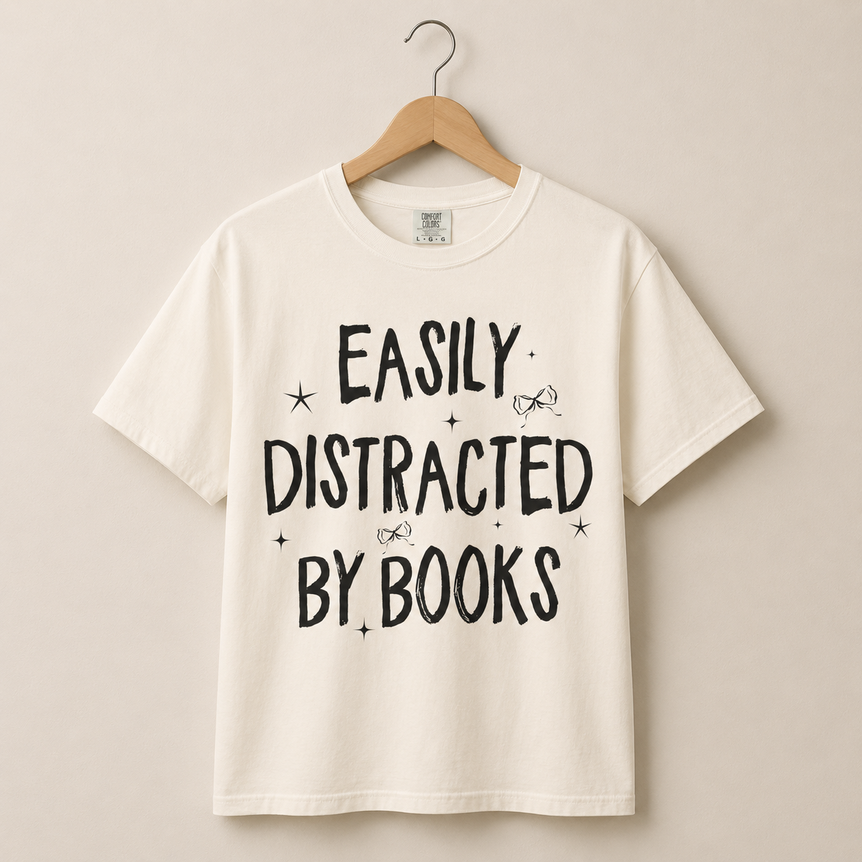Easily Distracted By Books Graphic Tee
