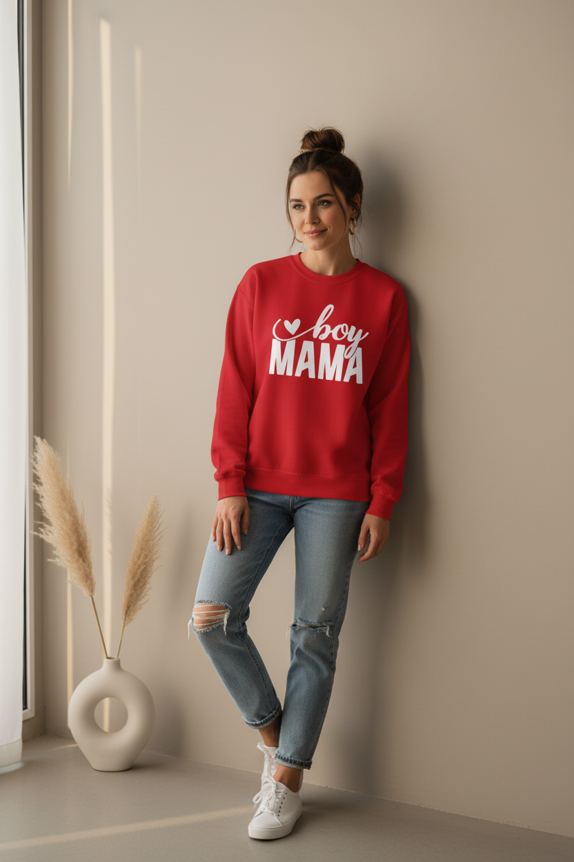 Boy Mama Crewneck Sweatshirt