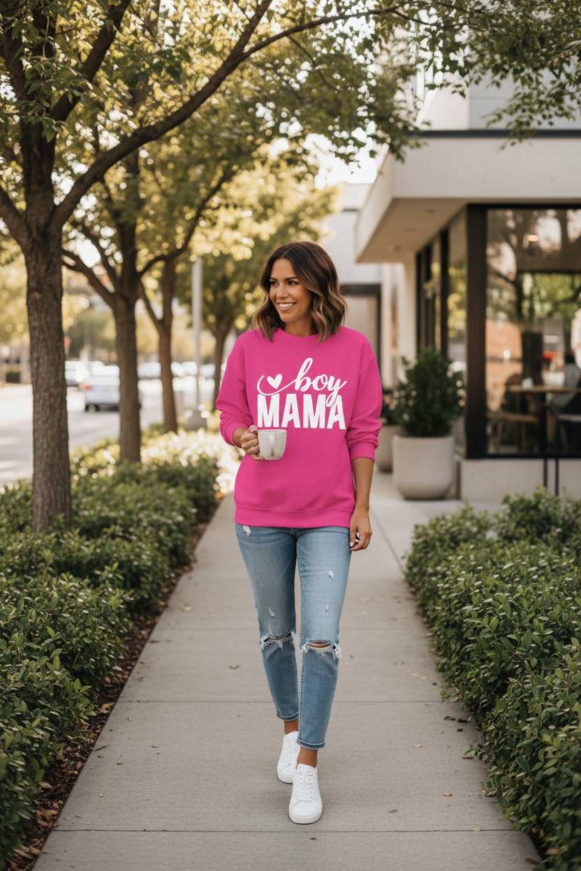 Boy Mama Crewneck Sweatshirt