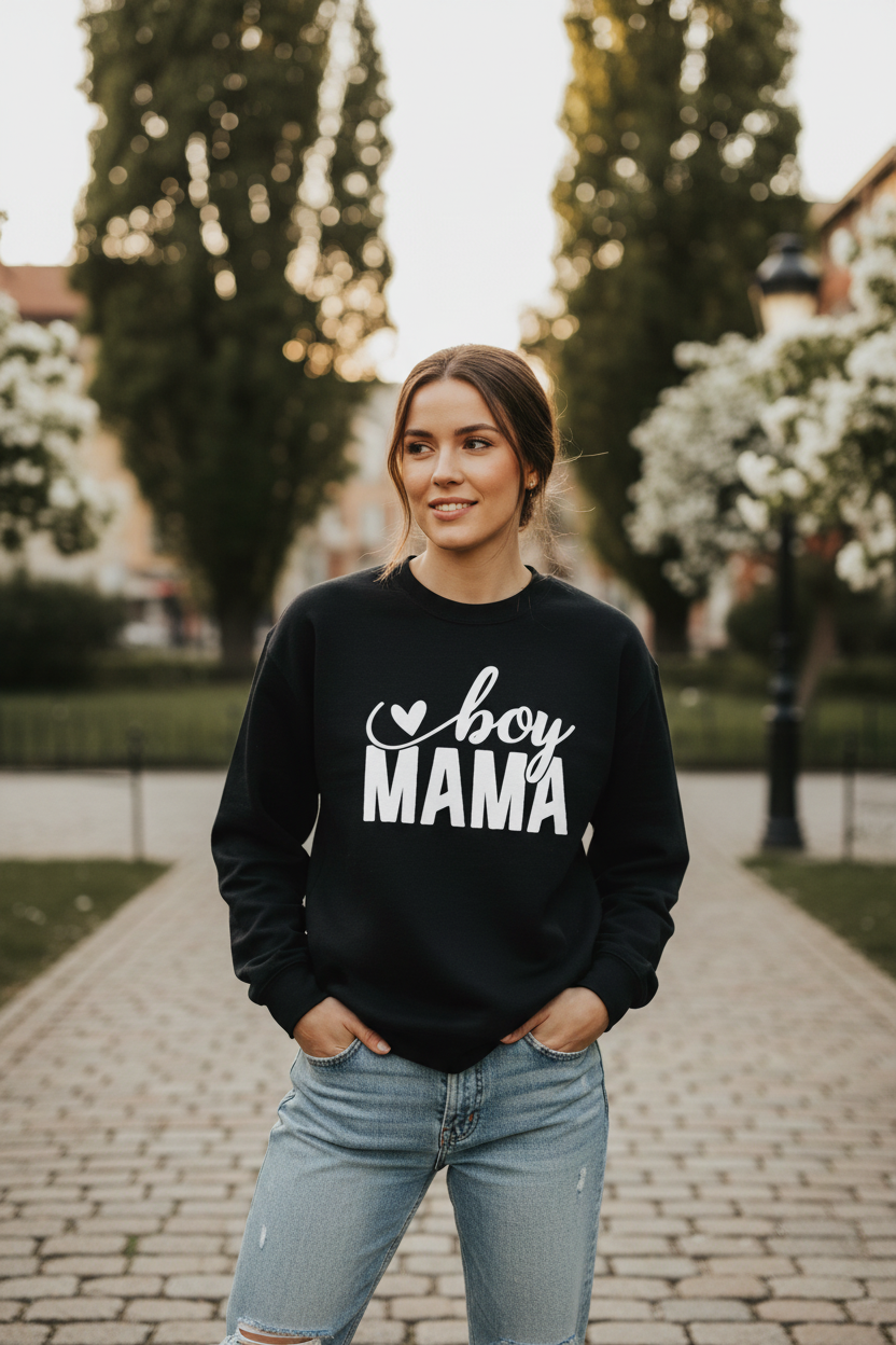 Boy Mama Crewneck Sweatshirt