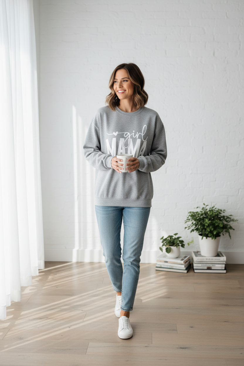 Girl Mama Crewneck Sweatshirt