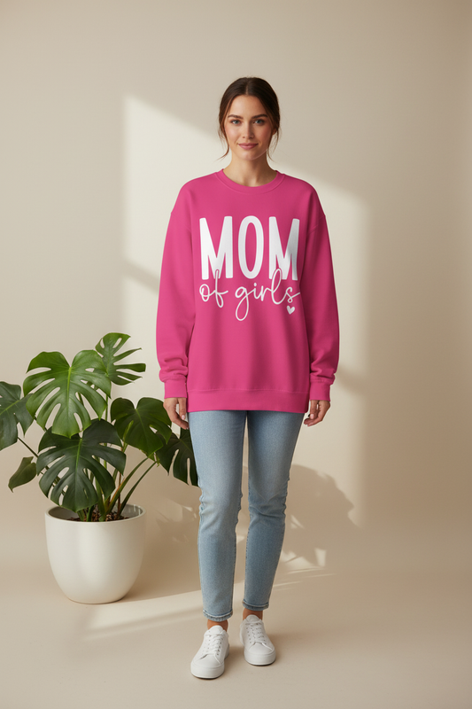 Mom of Girls Crewneck Sweatshirt