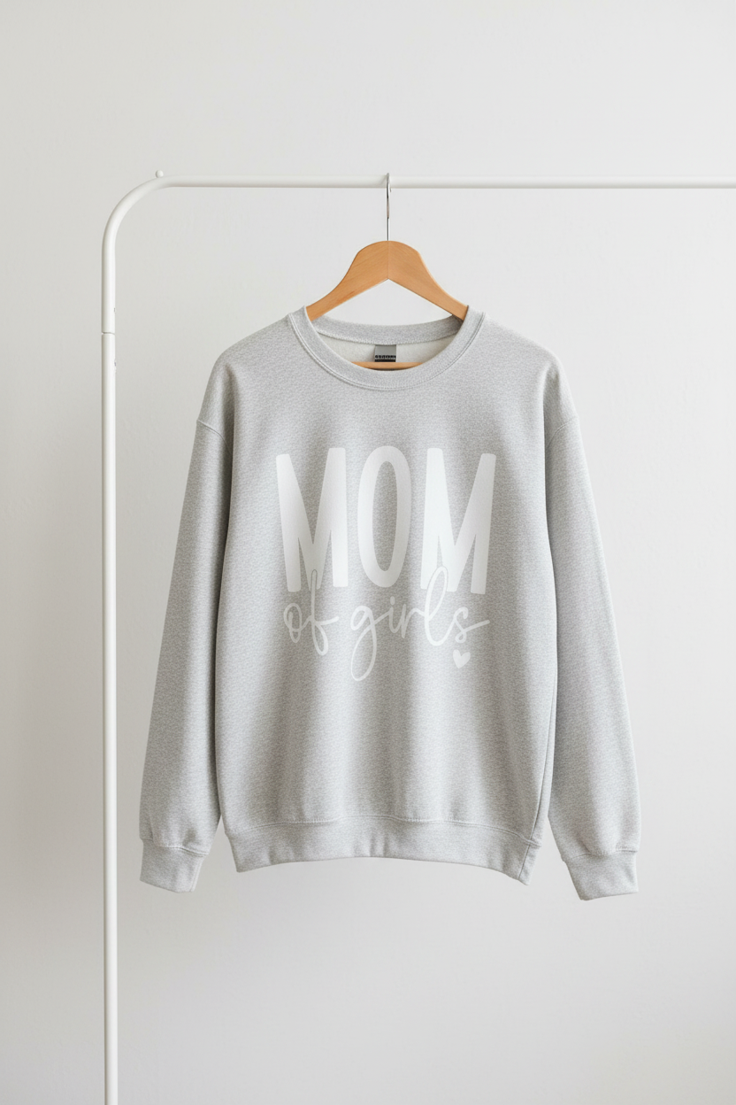 Mom of Girls Crewneck Sweatshirt