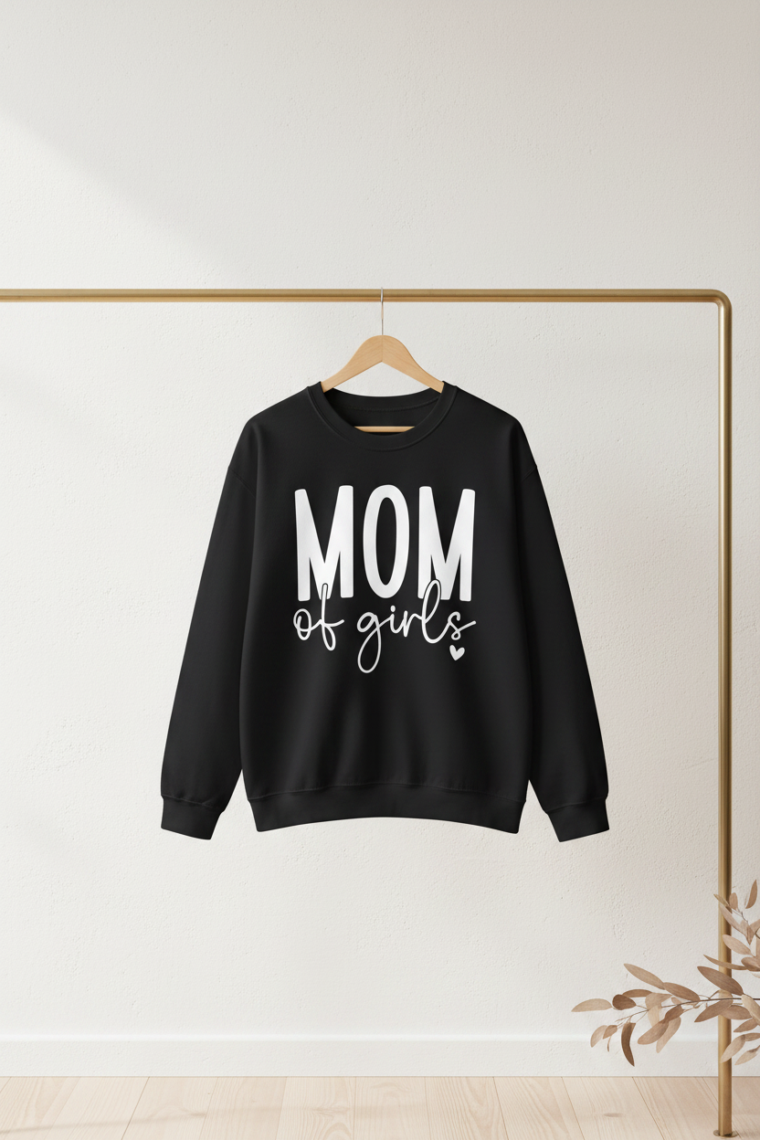 Mom of Girls Crewneck Sweatshirt