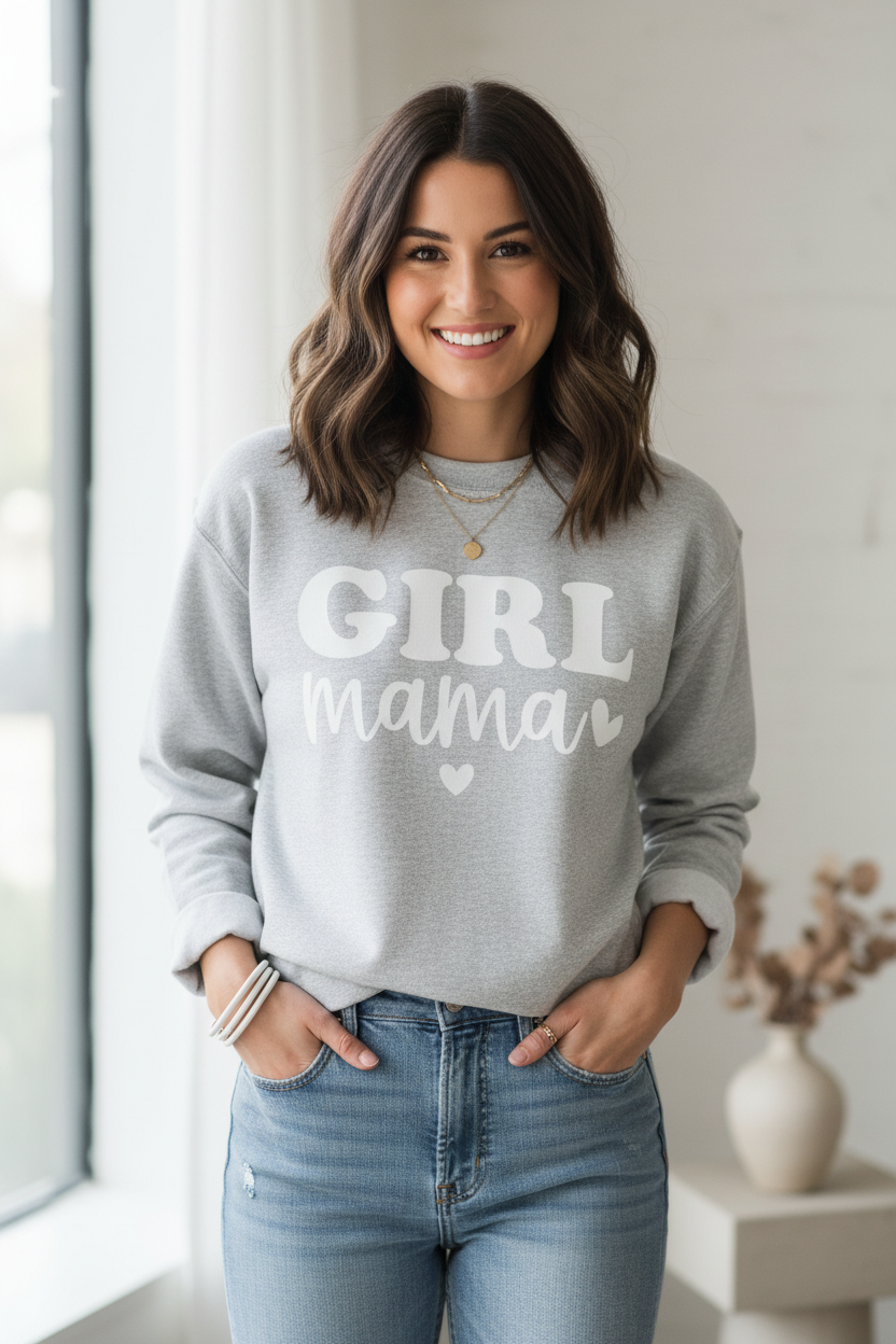 Girl Mama Crewneck Sweatshirt