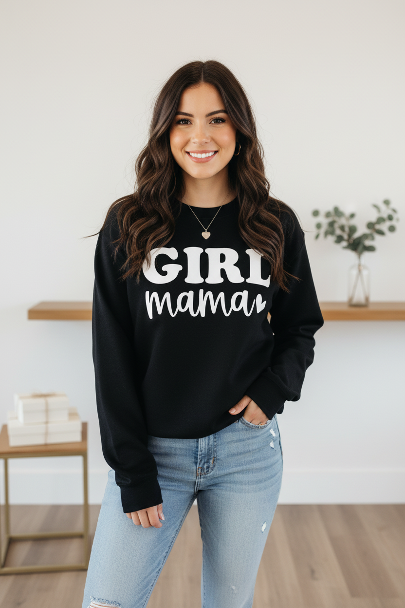Girl Mama Crewneck Sweatshirt