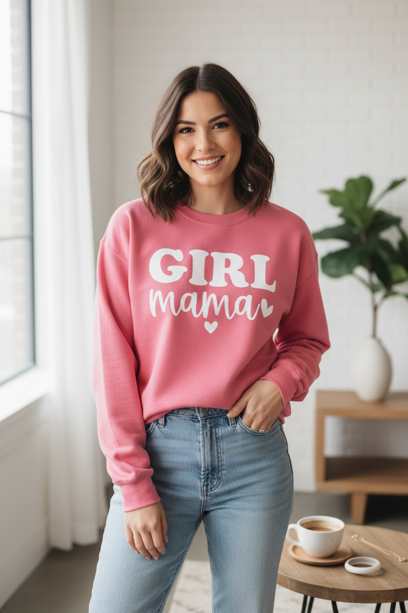 Girl Mama Crewneck Sweatshirt