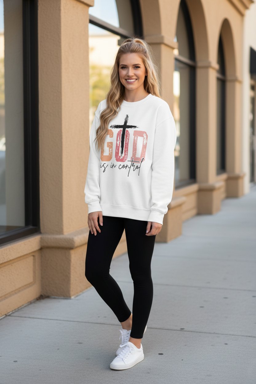 God Is In Control Sweatshirt