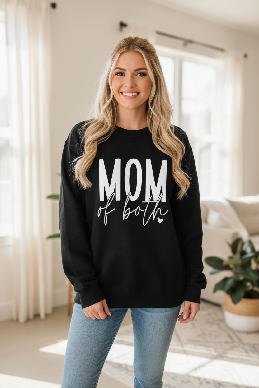 Mom of Both Crewneck Sweatshirt