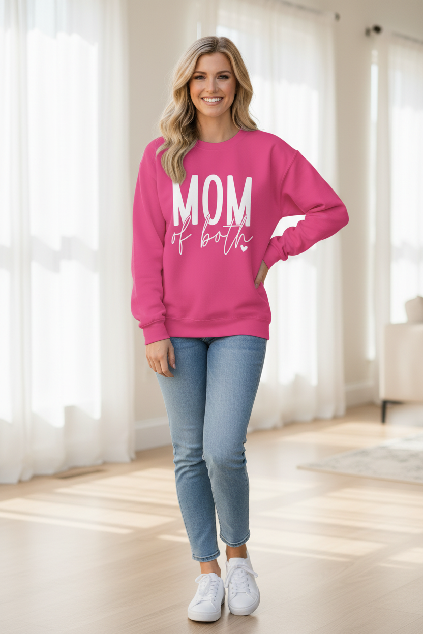 Mom of Both Crewneck Sweatshirt
