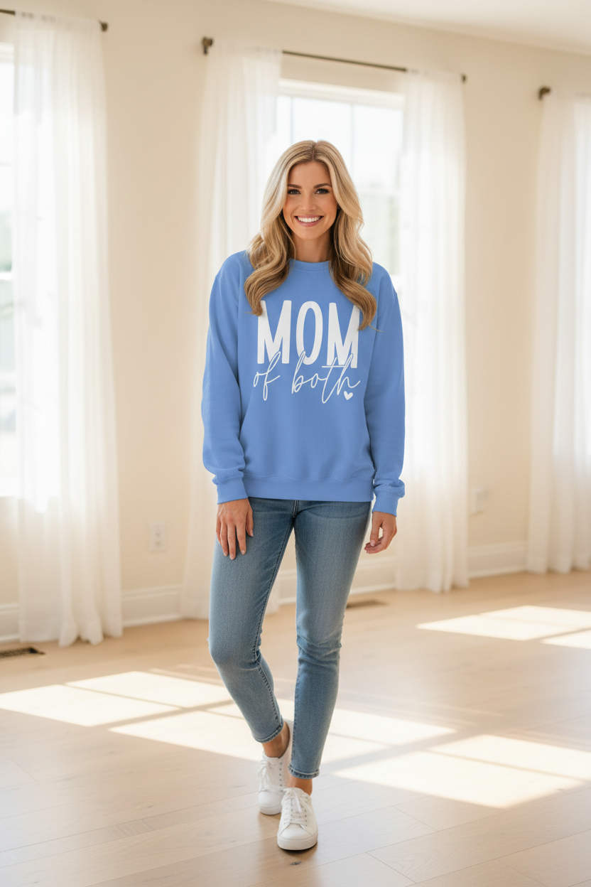 Mom of Both Crewneck Sweatshirt