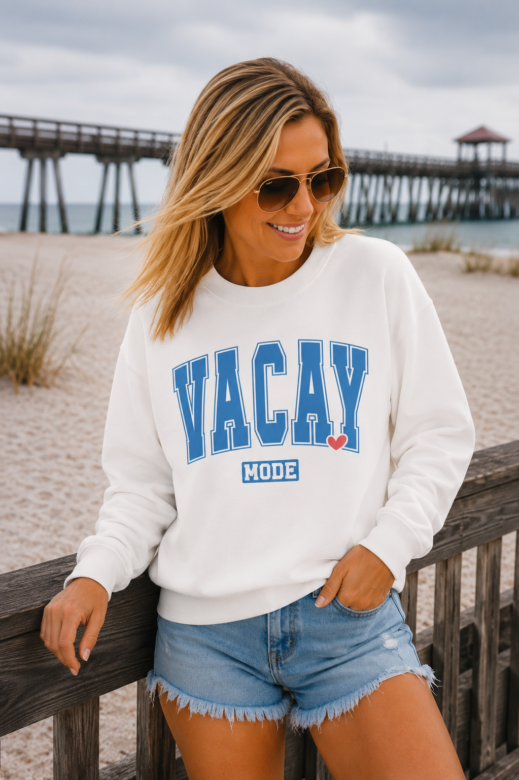 Vacay Mode Crewneck Sweatshirt