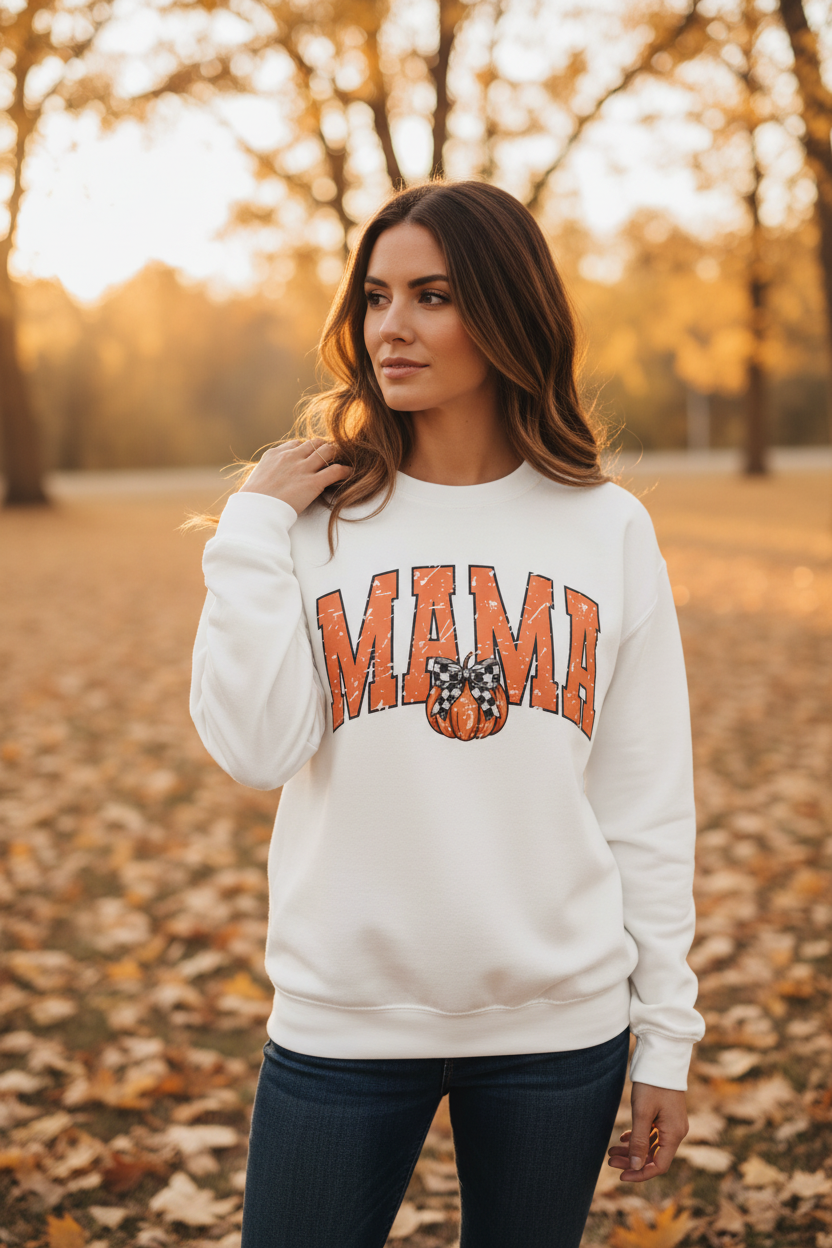 Mama Pumpkin Crewneck Sweatshirt
