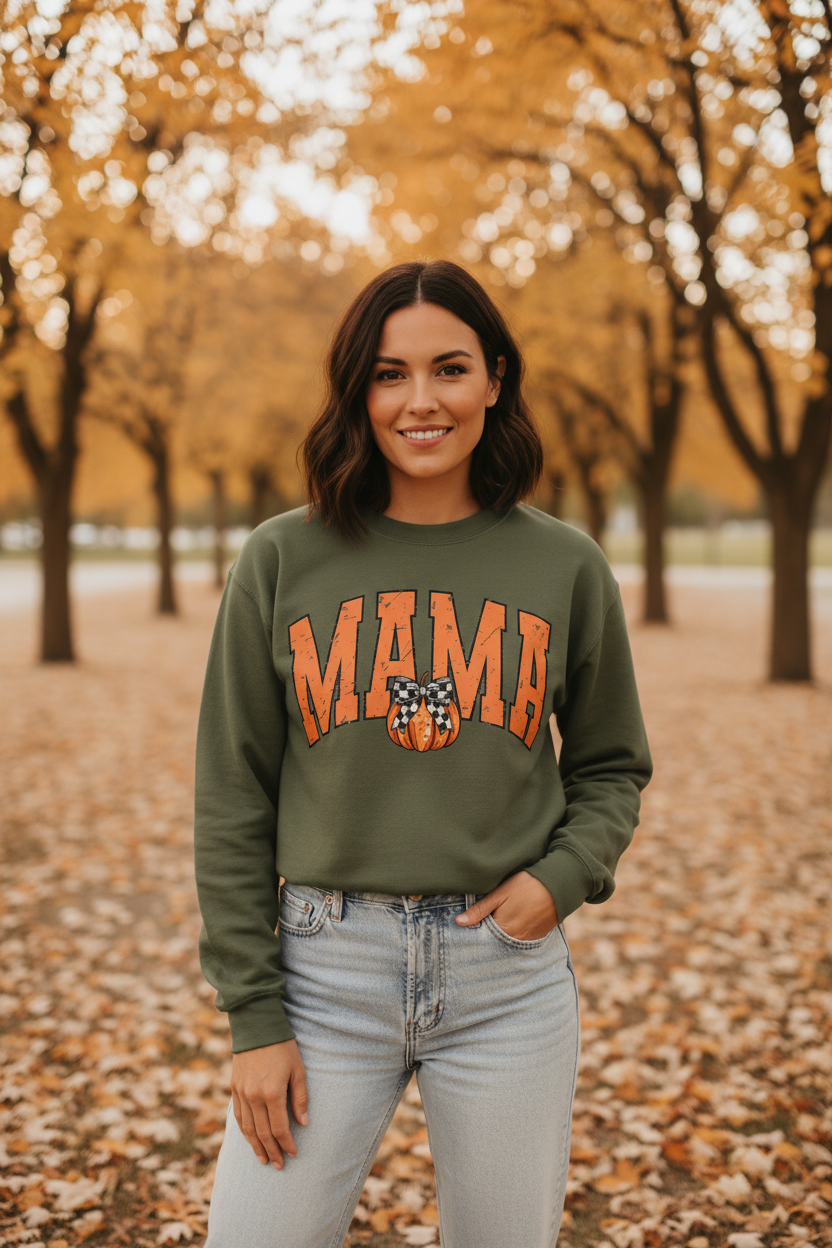 Mama Pumpkin Crewneck Sweatshirt