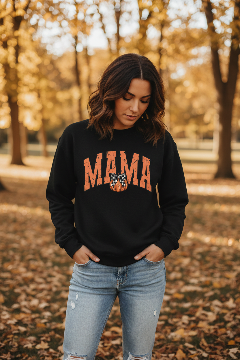 Mama Pumpkin Crewneck Sweatshirt