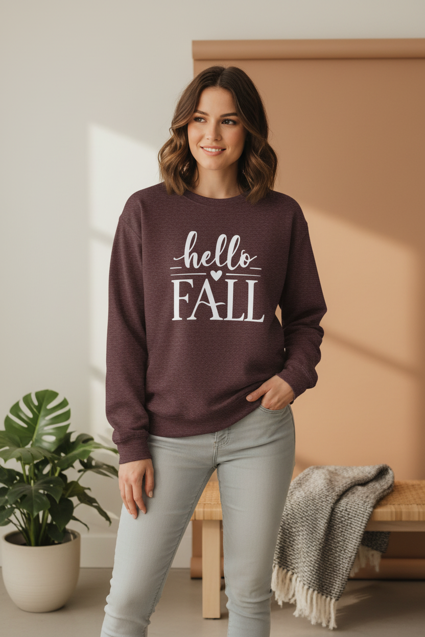 Hello Fall Crewneck Sweatshirt