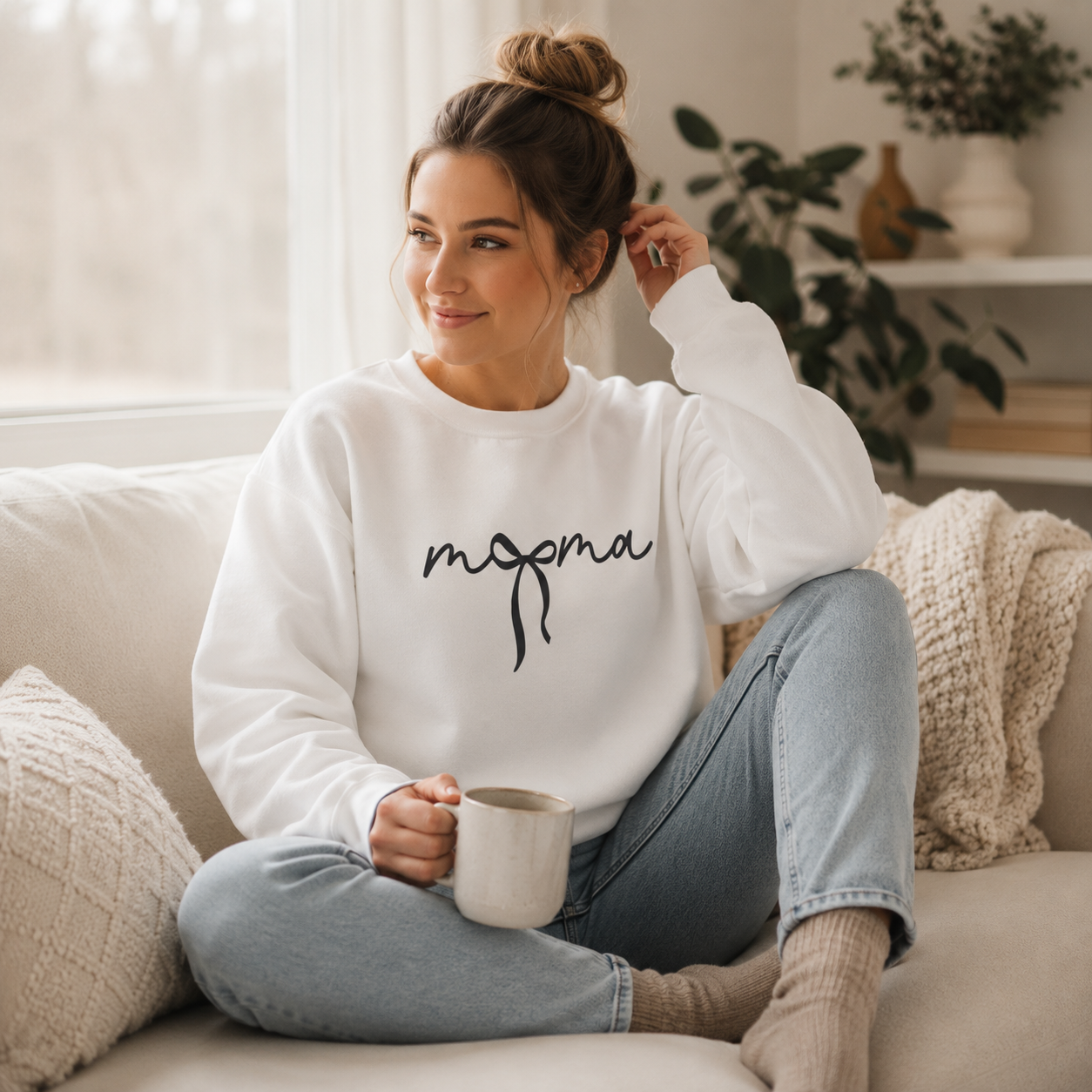 Mama Bow Crewneck Sweatshirt