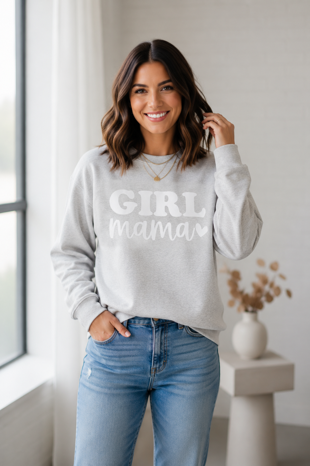 Girl Mama Crewneck Sweatshirt