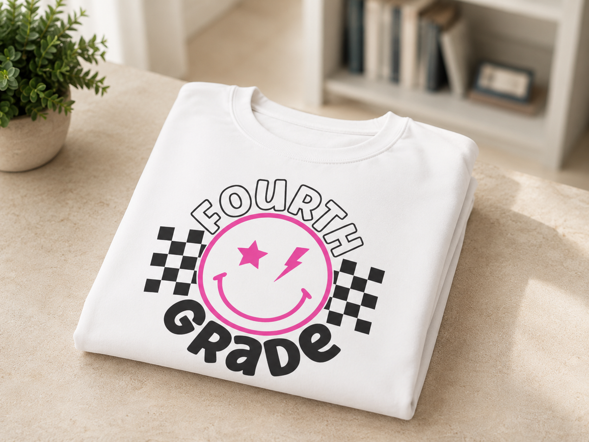 Fourth Grade Smiley Crewneck Sweatshirt