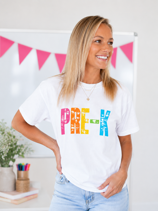 Pre-K Colorful Graphic Tee