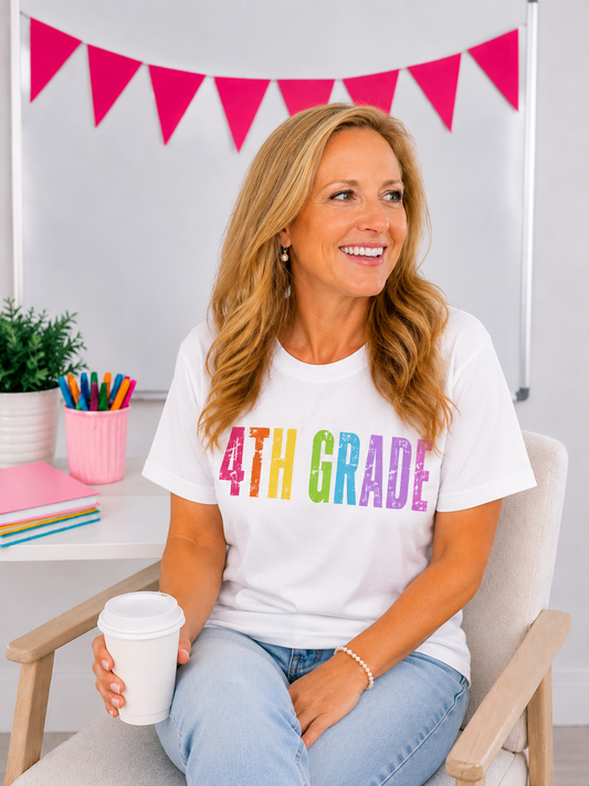 Fourth Grade Colorful Tee