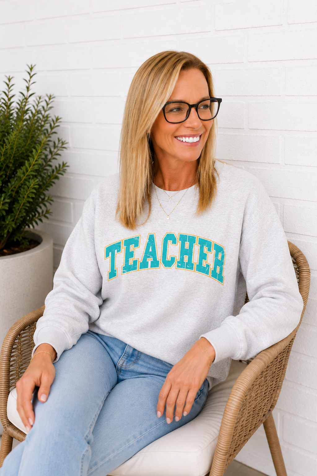Teacher Crewneck Sweatshirt