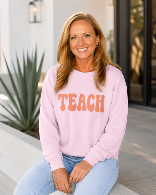 Teach Retro Crewneck Sweatshirt