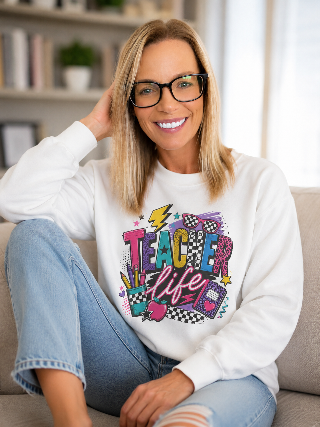 Teacher Life Crewneck Sweatshirt