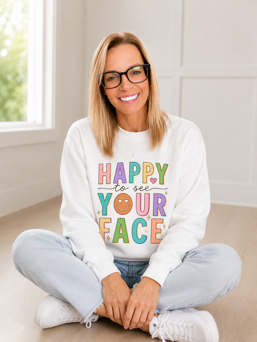 Happy to See Your Face Crewneck Sweatshirt
