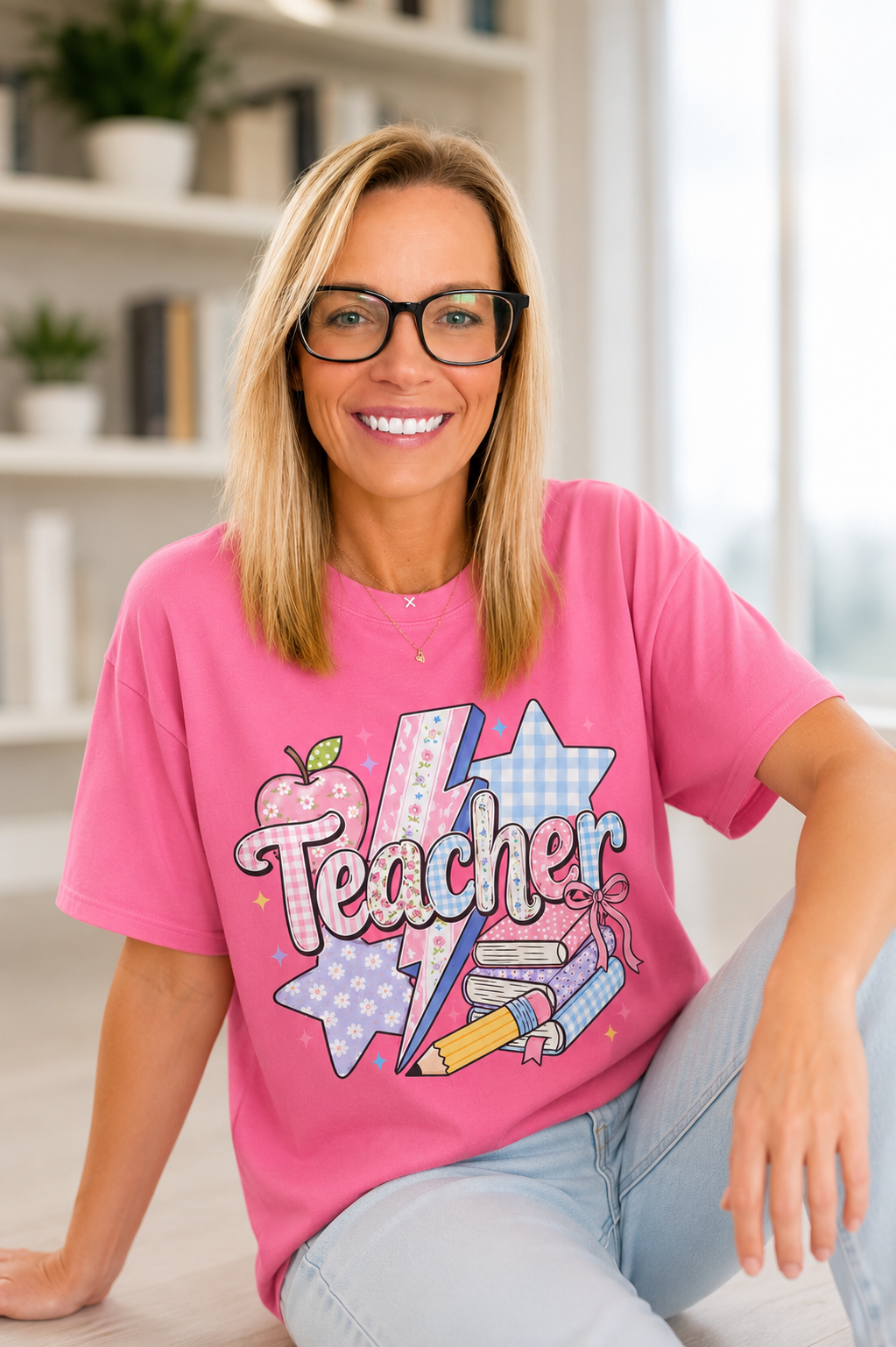 Teacher Patchwork Graphic Tee