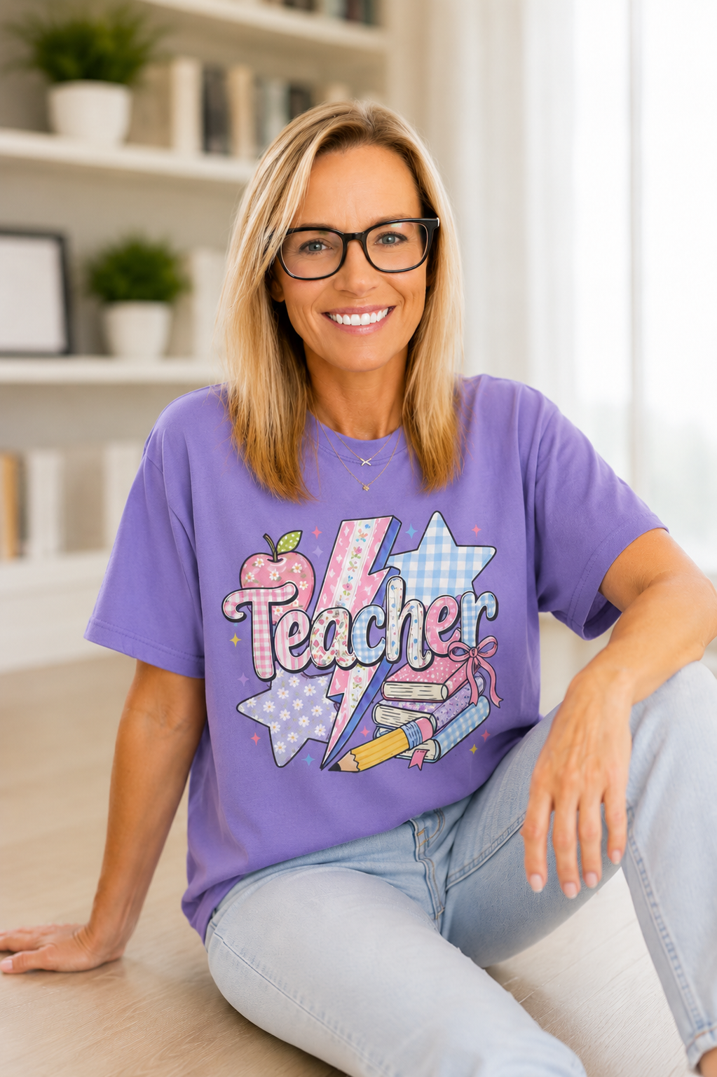 Teacher Patchwork Graphic Tee