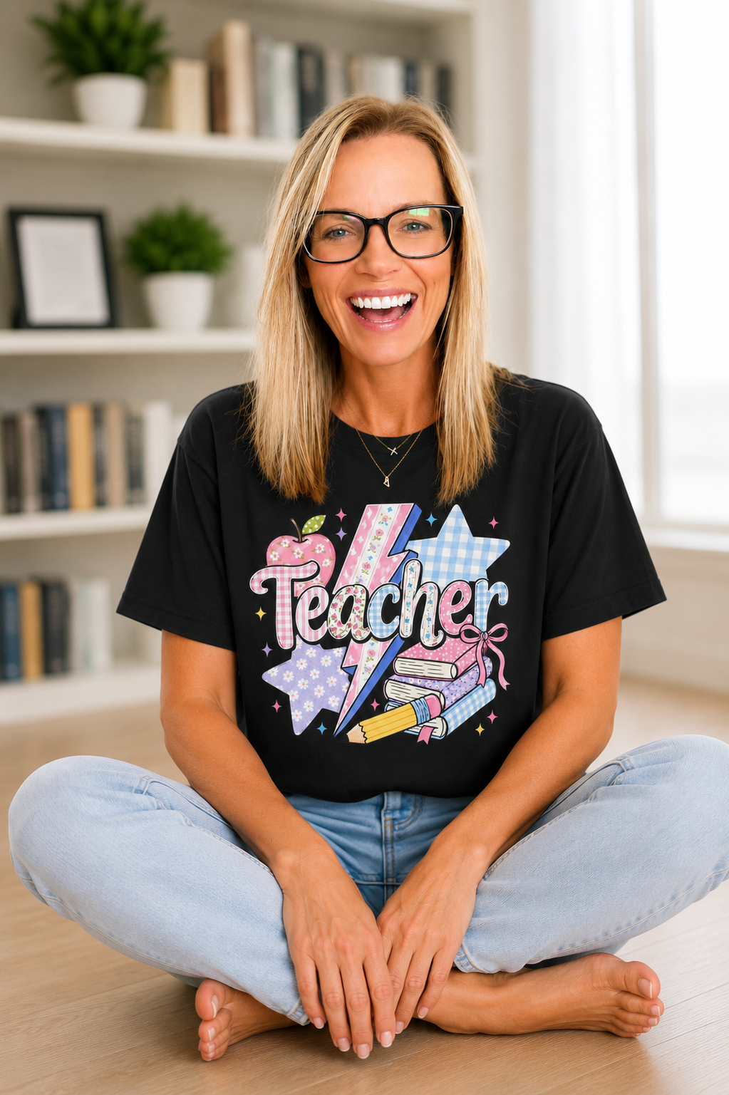 Teacher Patchwork Graphic Tee