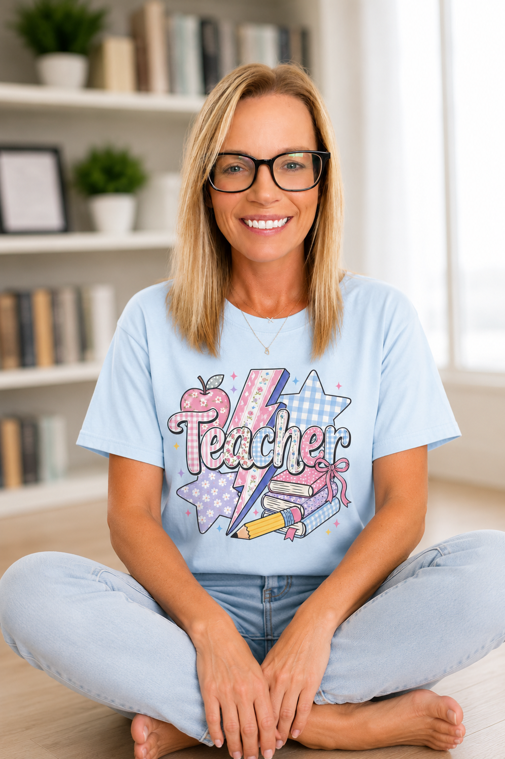 Teacher Patchwork Graphic Tee