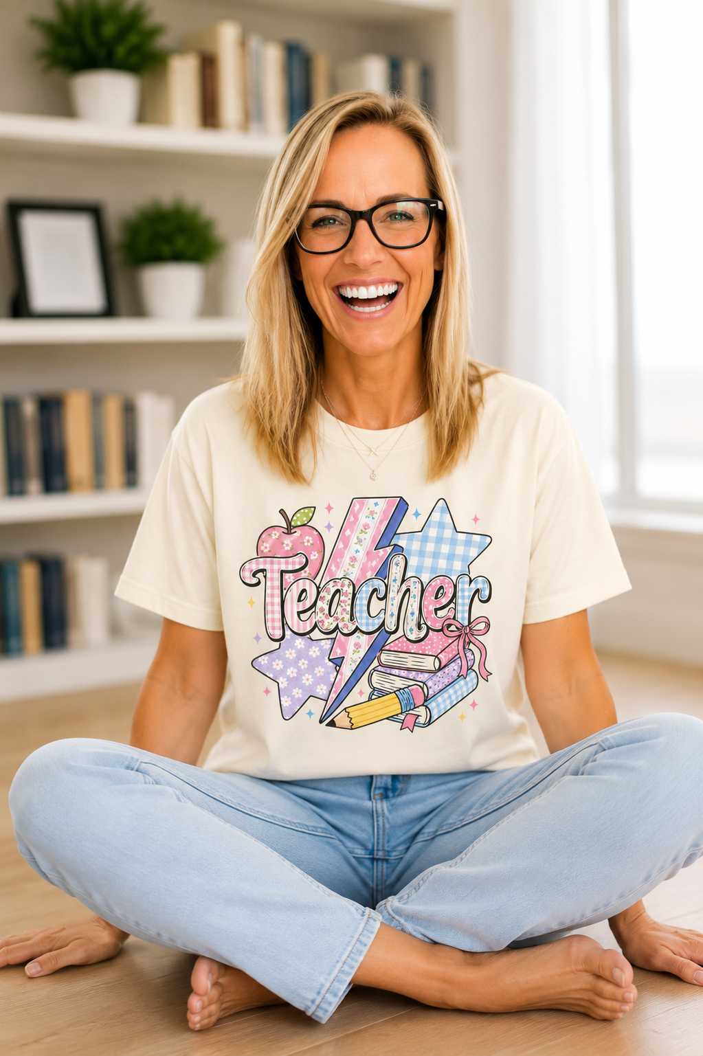 Teacher Patchwork Graphic Tee