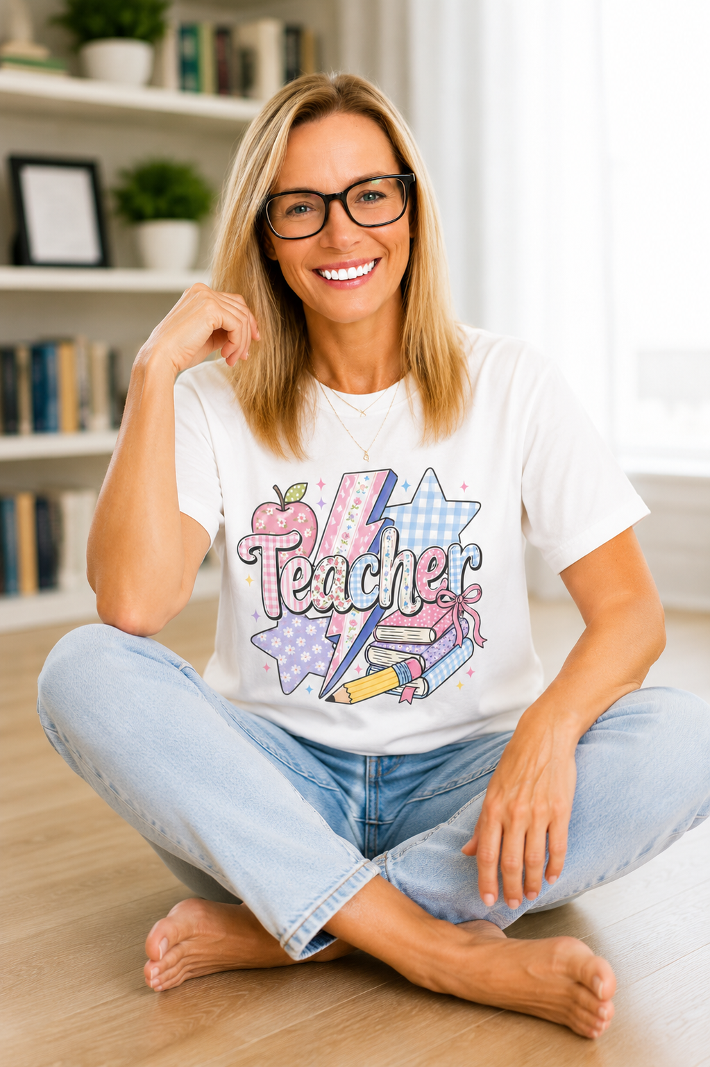 Teacher Patchwork Graphic Tee
