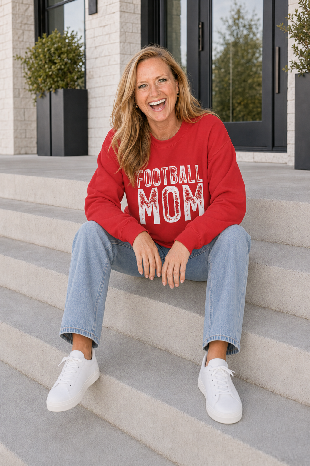 Football Mom Crewneck Sweatshirt