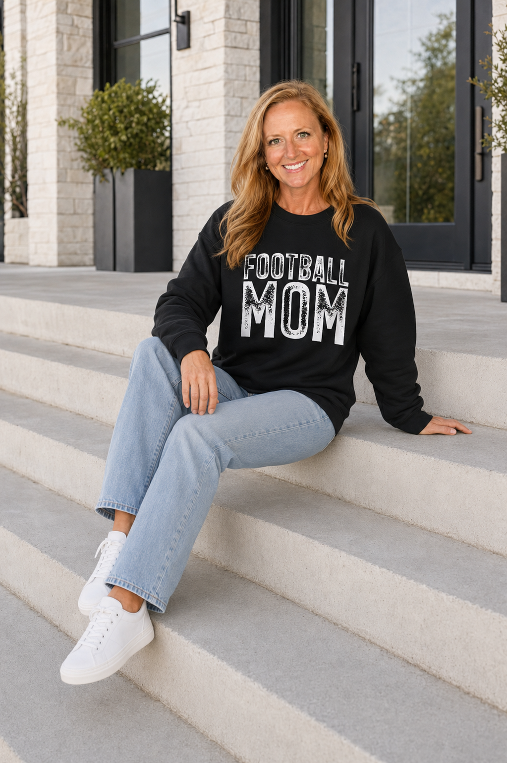 Football Mom Crewneck Sweatshirt