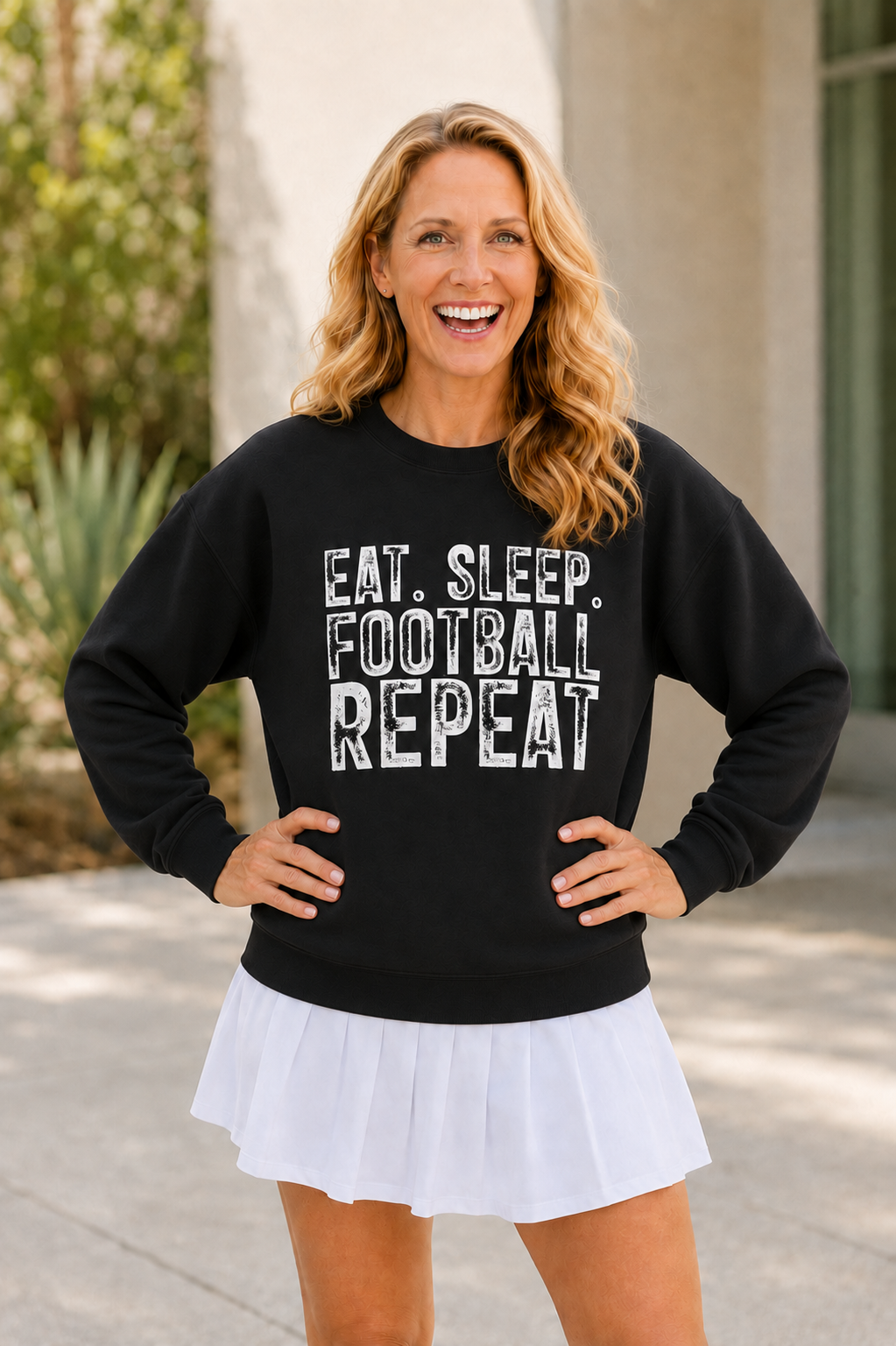 Eat. Sleep. Football. Repeat. Crewneck Sweatshirt